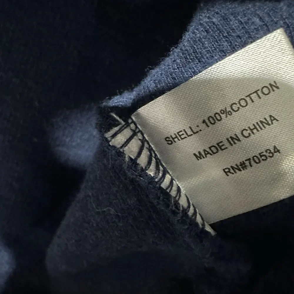 ORVIS Men's Navy Blue 1/4 Zip Pullover‎ Sweater Size Large